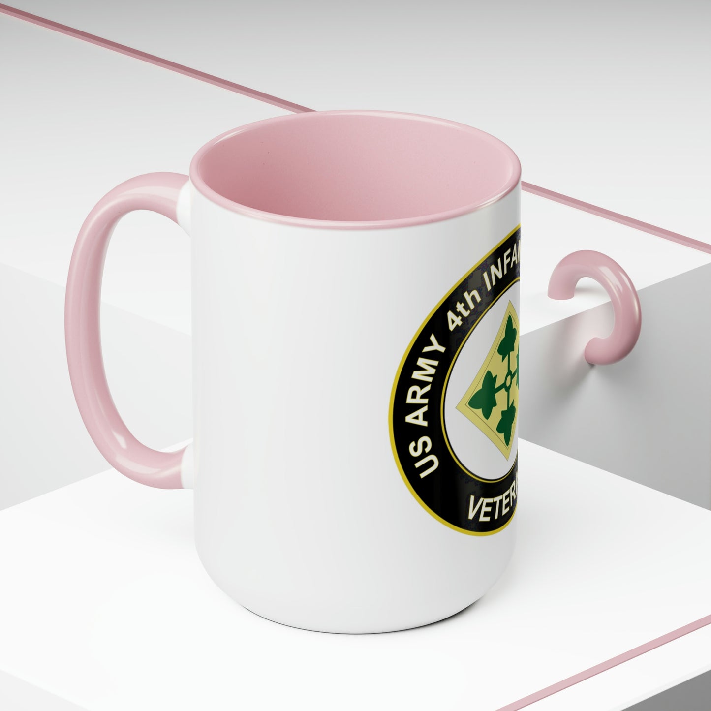 4th Infantry Division Two-Tone Coffee Mugs, 15oz