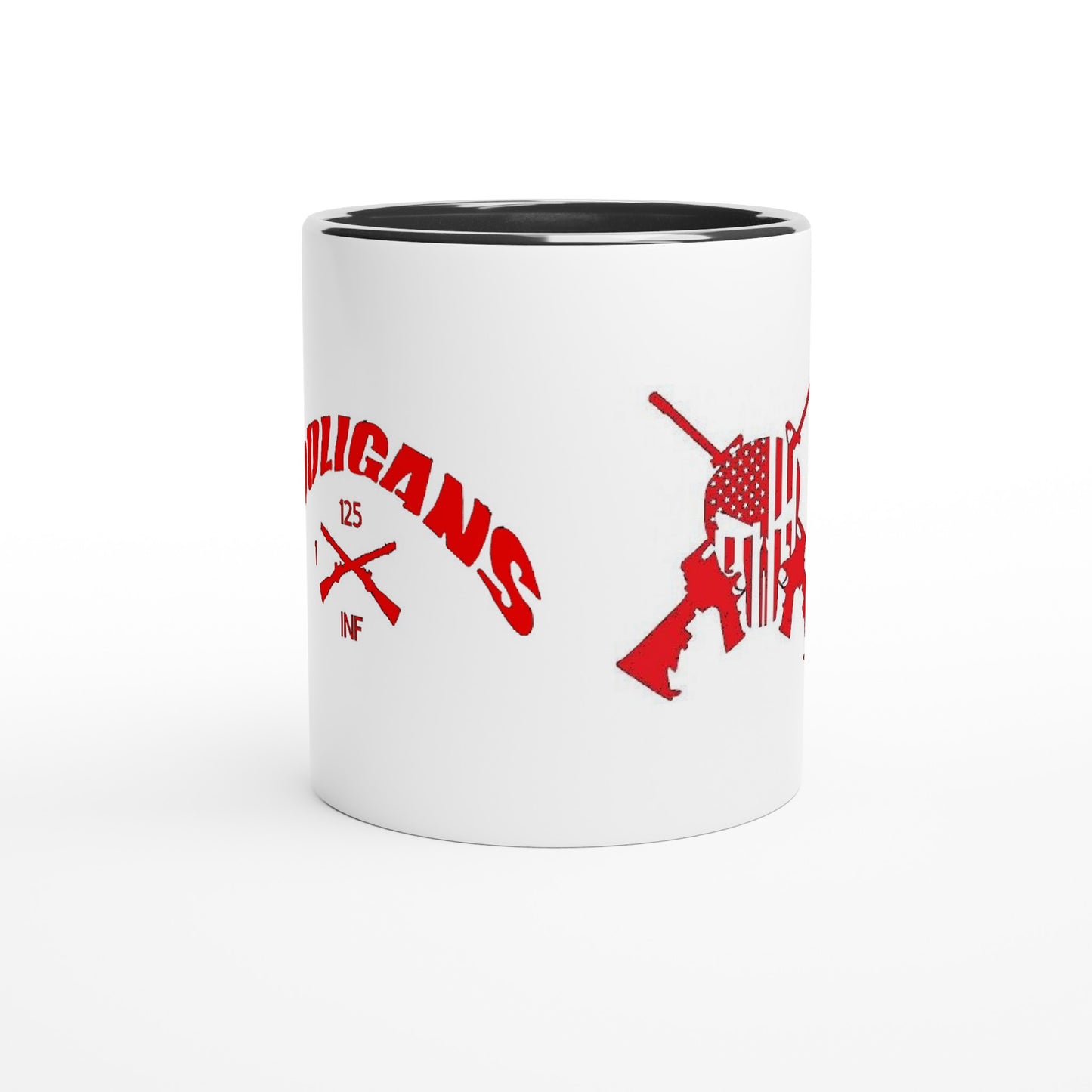 Hooligan/Punisher White 11oz Ceramic Mug with Black Inside