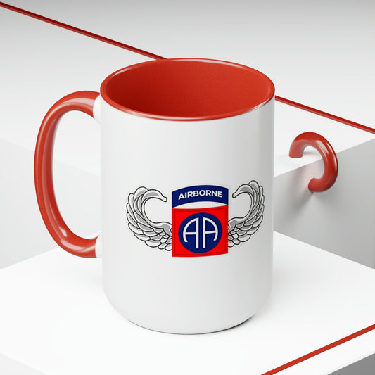 82nd Airborne/CIB Two-Tone Coffee Mugs, 15oz