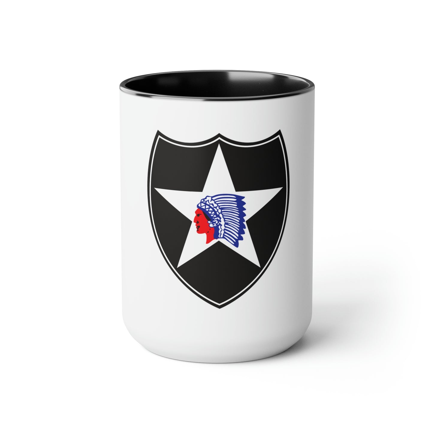 2nd Infantry Division Two-Tone Coffee Mugs, 15oz