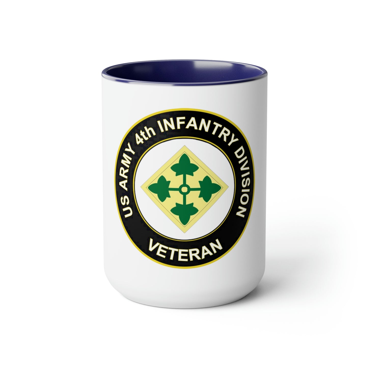 4th Infantry Division Two-Tone Coffee Mugs, 15oz