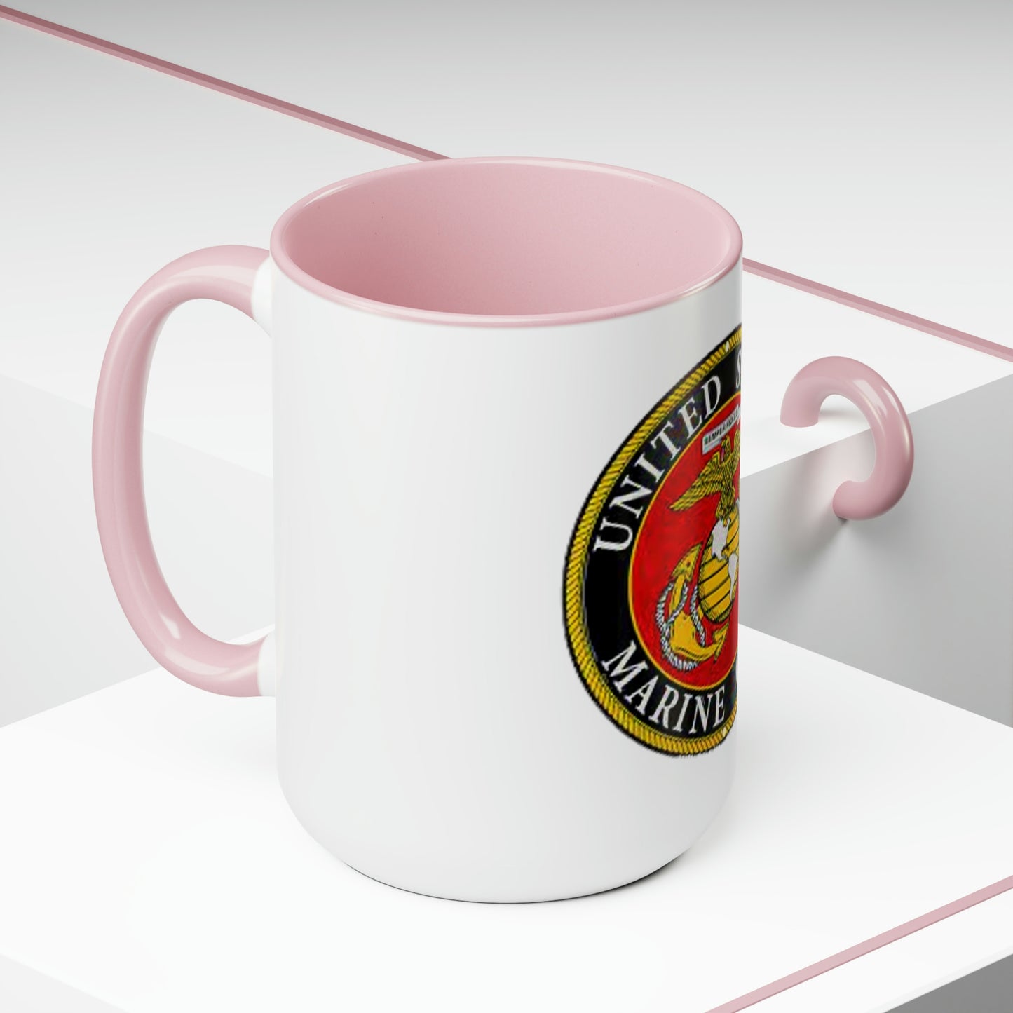 U.S. Marine Corp (Seal) Two-Tone Coffee Mugs, 15oz