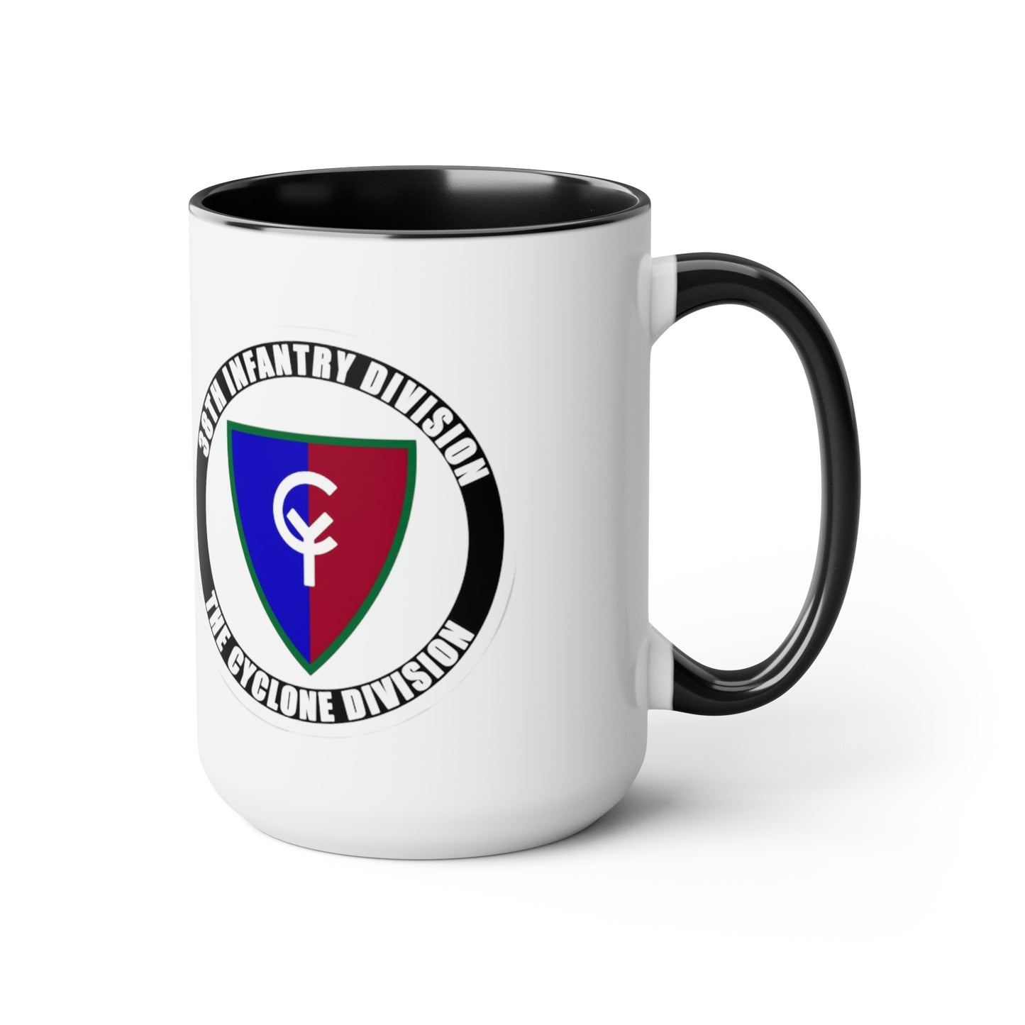 38th ID Cyclone Division Two-Tone Coffee Mugs, 15oz