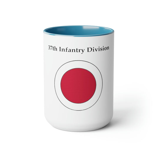 37th Infantry Division Two-Tone Coffee Mugs, 15oz