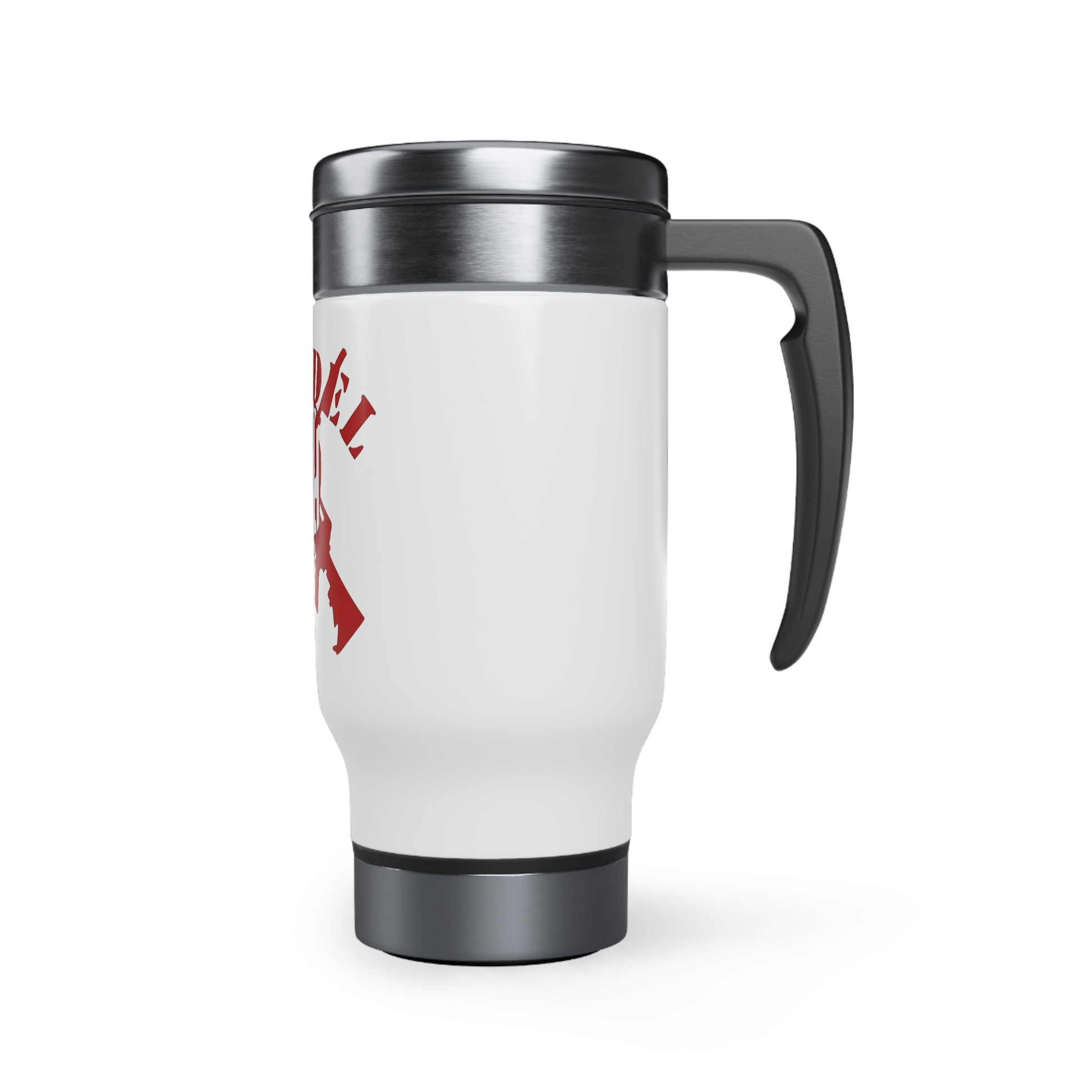 Punisher Skull and Cross Rifles Stainless Steel Travel Mug with Handle, 14oz