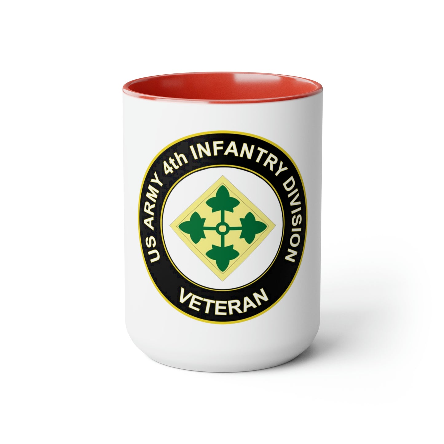 4th Infantry Division Two-Tone Coffee Mugs, 15oz