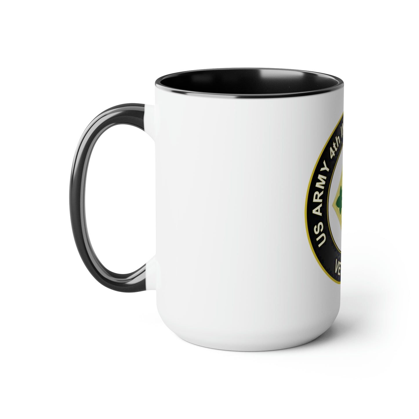 4th Infantry Division Two-Tone Coffee Mugs, 15oz