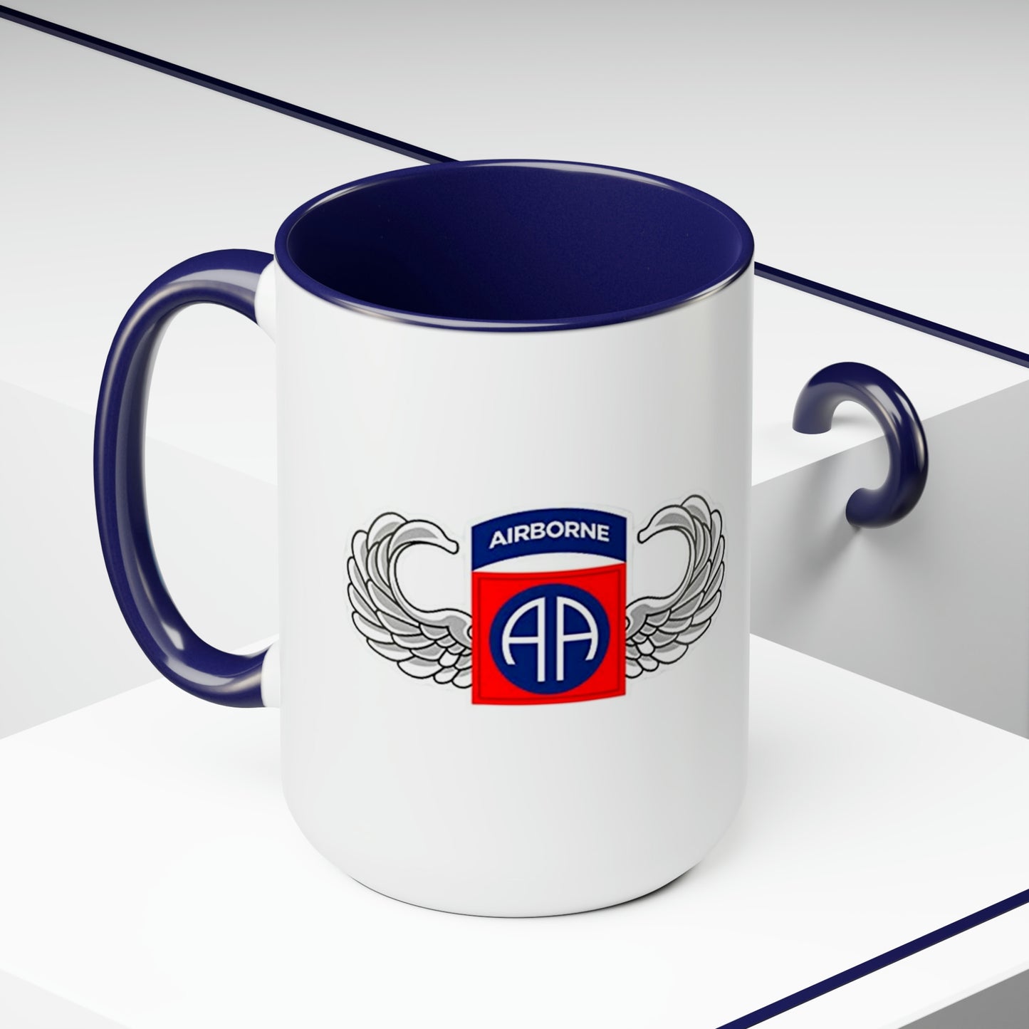 82nd Airborne/CIB Two-Tone Coffee Mugs, 15oz