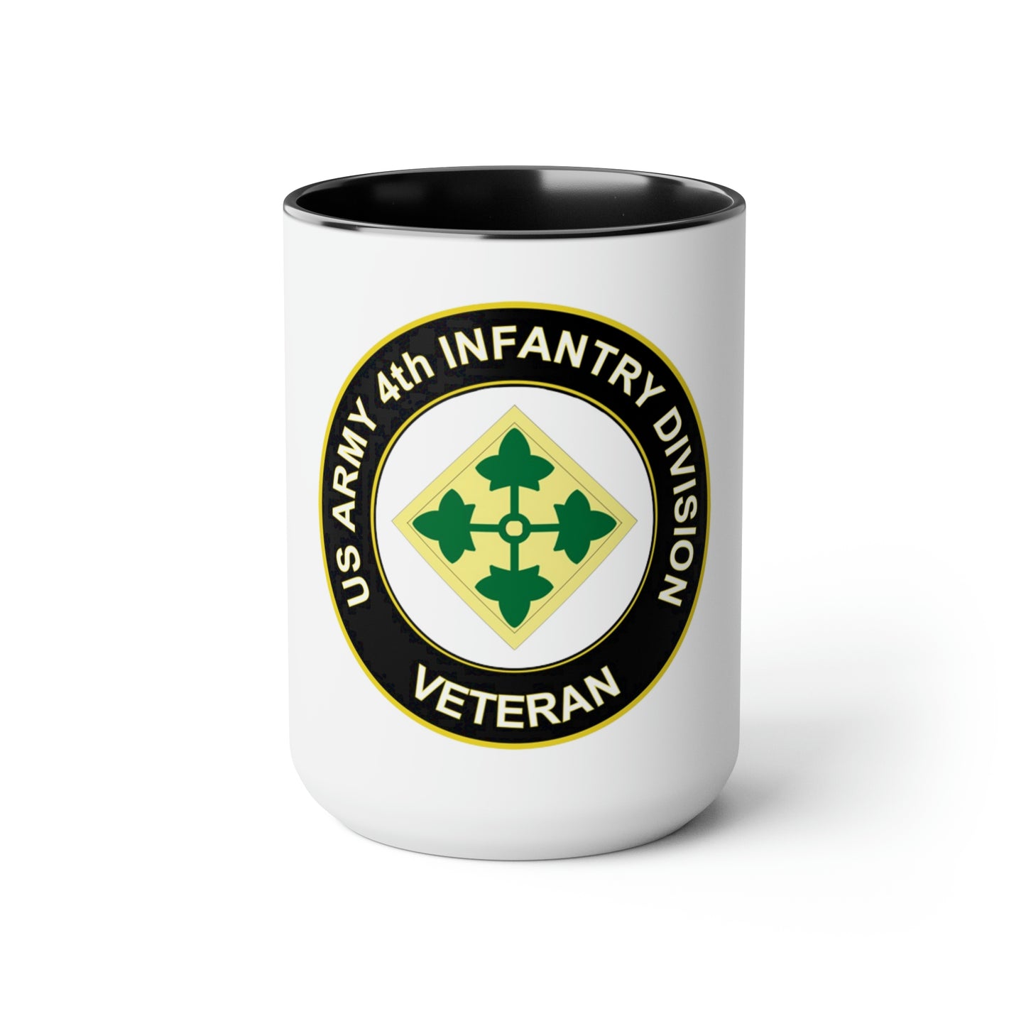 4th Infantry Division Two-Tone Coffee Mugs, 15oz