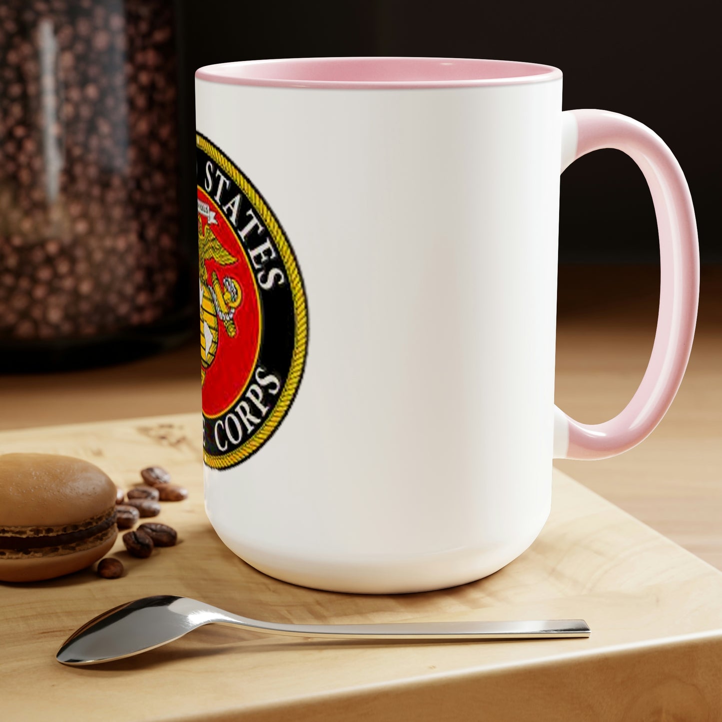 U.S. Marine Corp (Seal) Two-Tone Coffee Mugs, 15oz