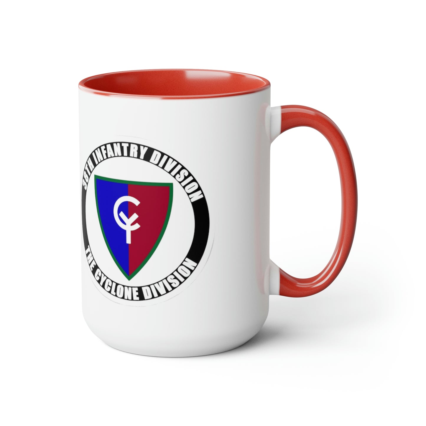 38th ID Cyclone Division Two-Tone Coffee Mugs, 15oz