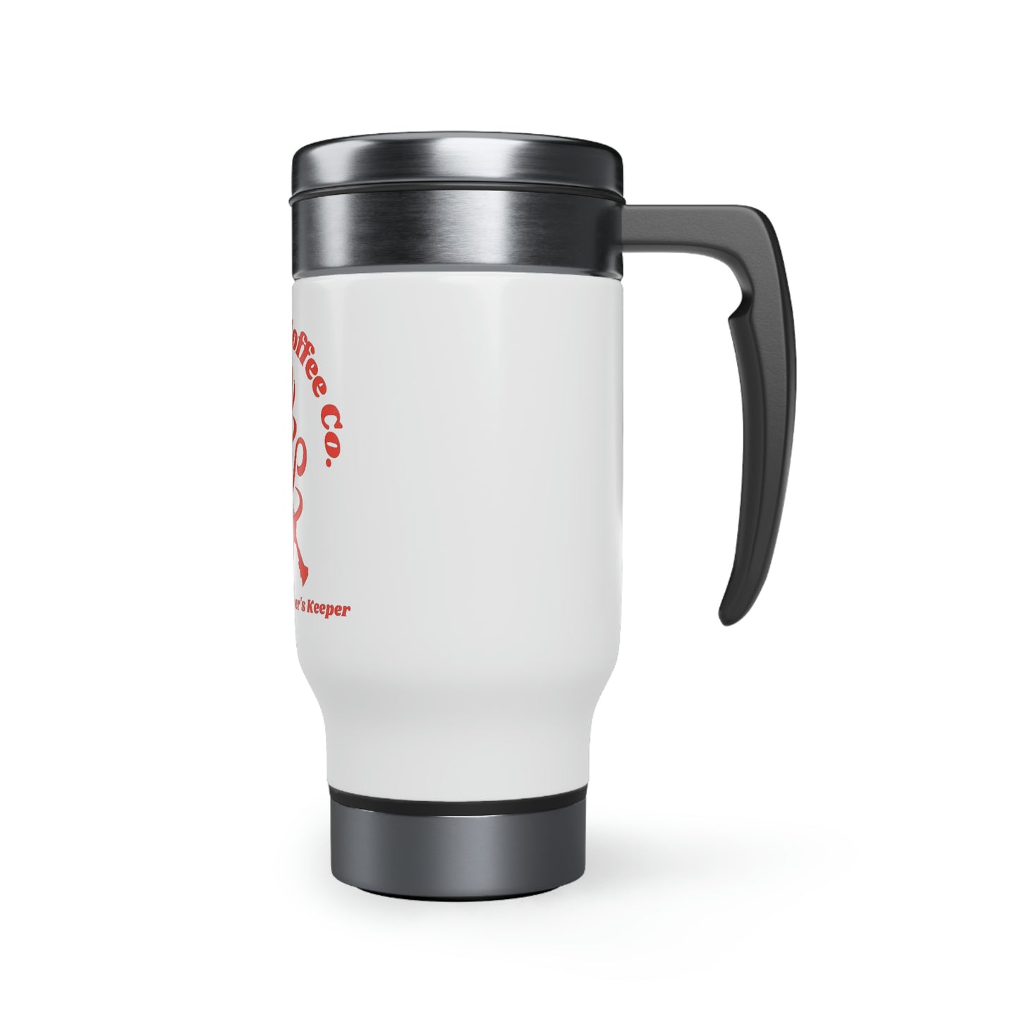 Hooligan Coffee Company Stainless Steel Travel Mug with Handle, 14oz