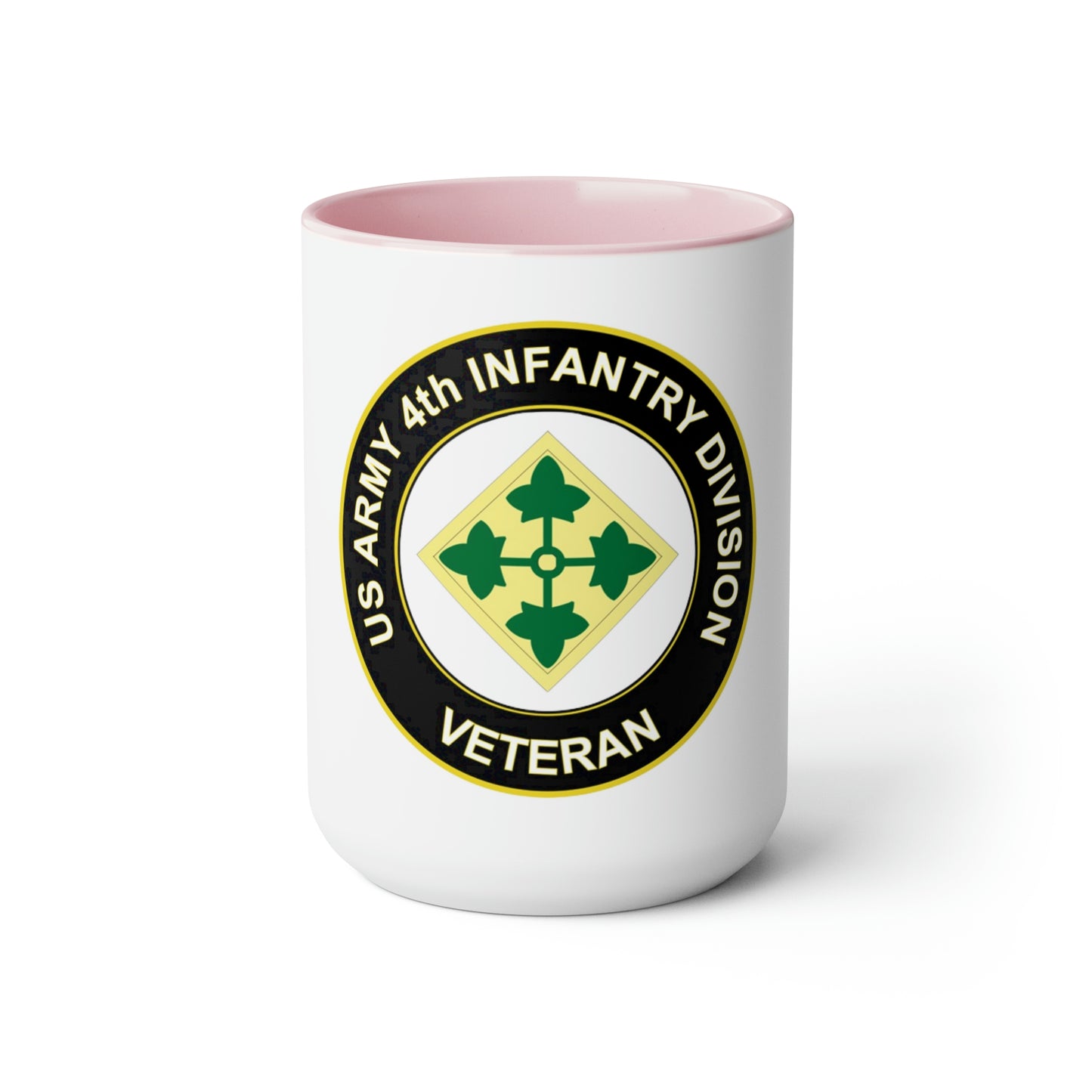 4th Infantry Division Two-Tone Coffee Mugs, 15oz