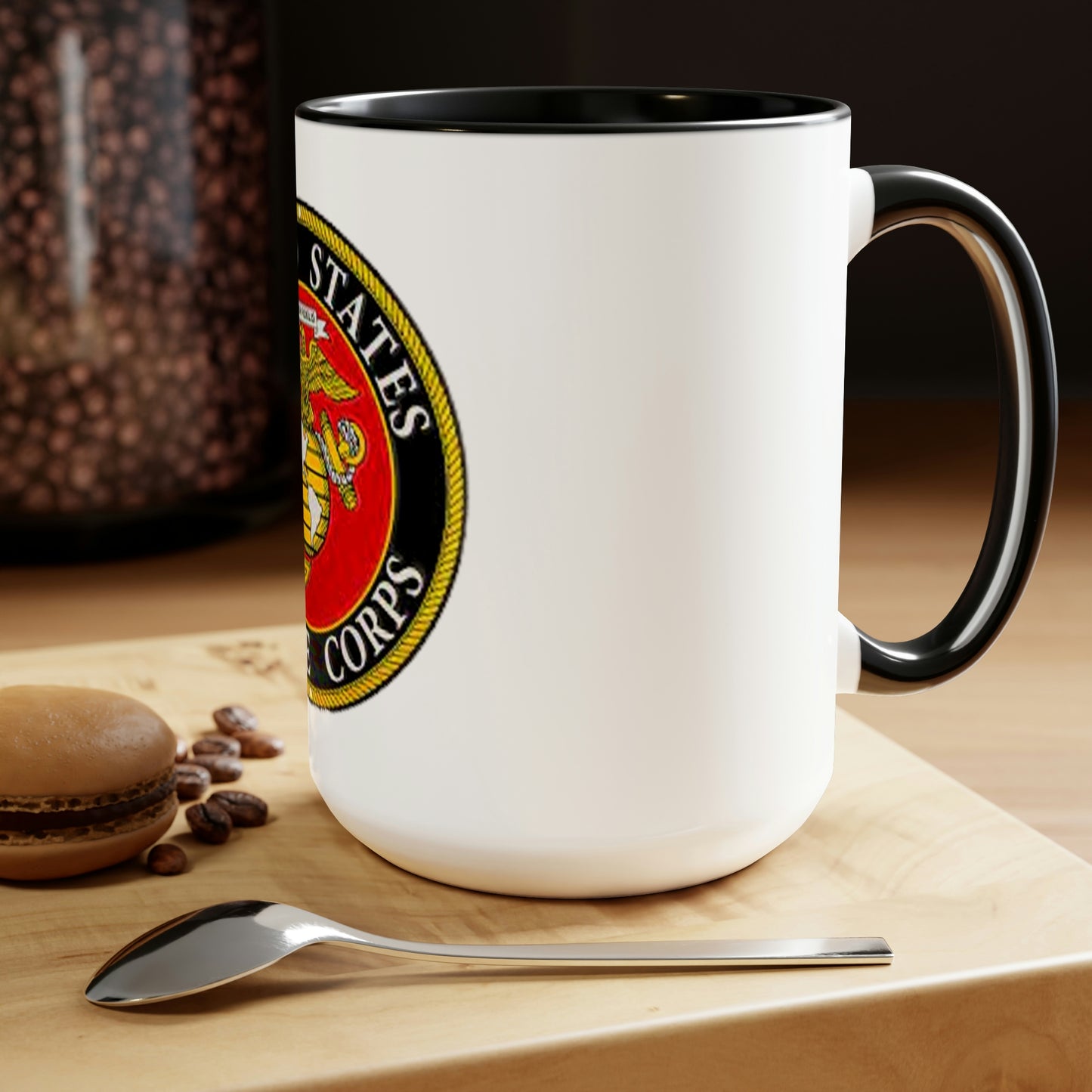 U.S. Marine Corp (Seal) Two-Tone Coffee Mugs, 15oz