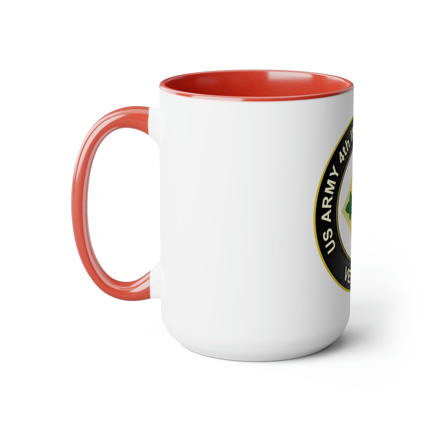 4th Infantry Division Two-Tone Coffee Mugs, 15oz