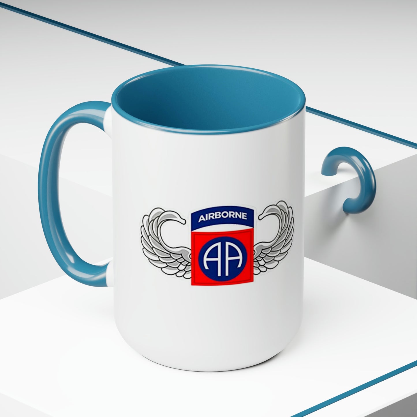 82nd Airborne/CIB Two-Tone Coffee Mugs, 15oz