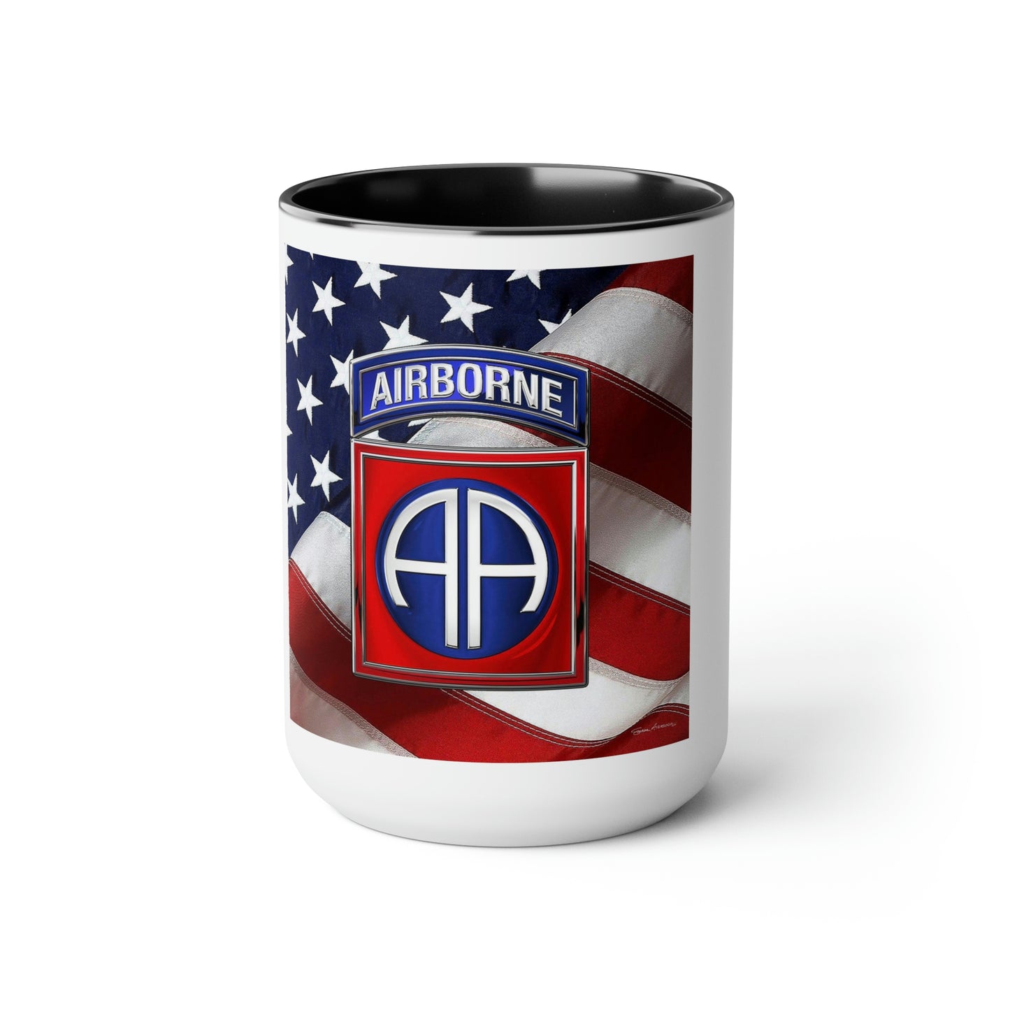 82nd Airborne Two-Tone Coffee Mugs, 15oz