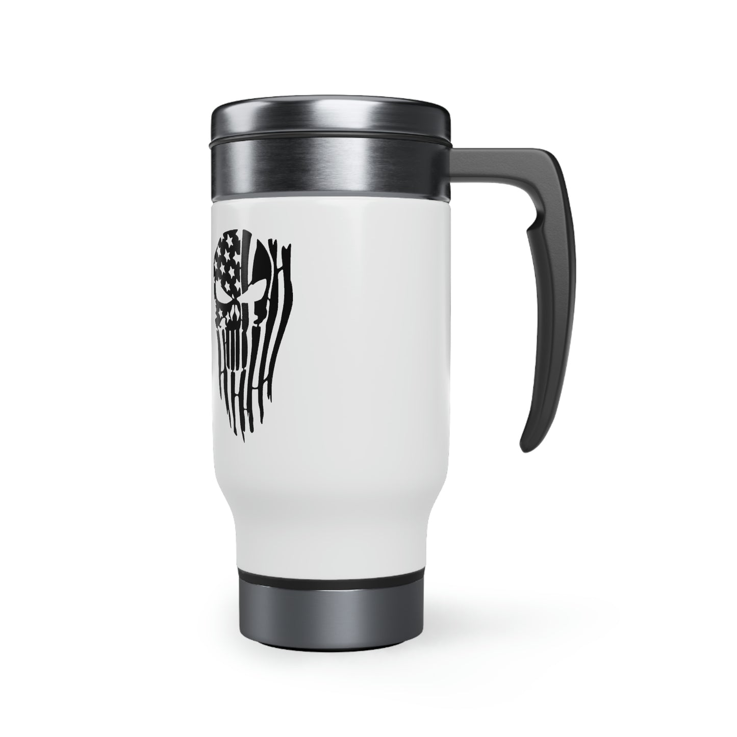 Don't Tread On Me / Punisher Stainless Steel Travel Mug with Handle, 14oz