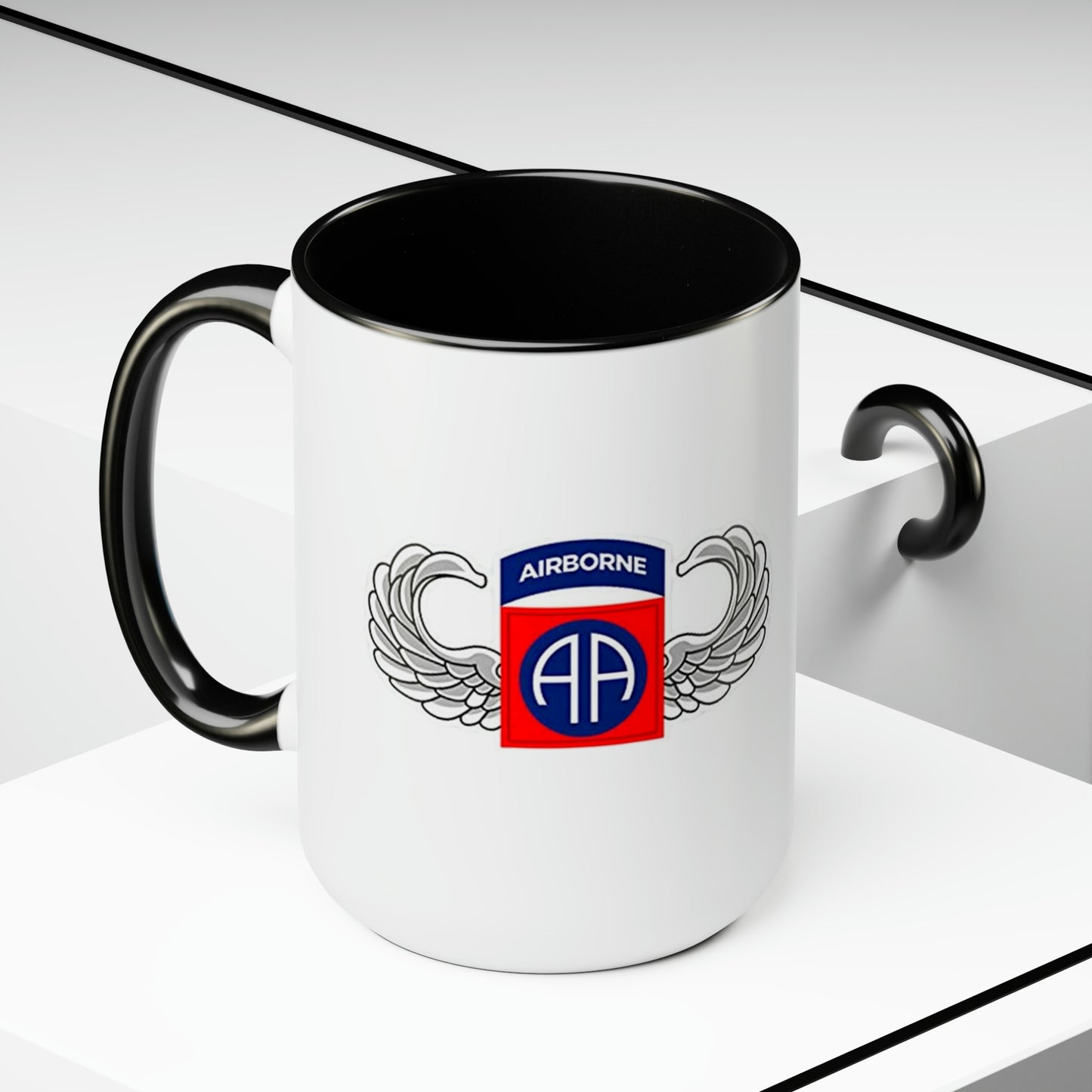 82nd Airborne/CIB Two-Tone Coffee Mugs, 15oz