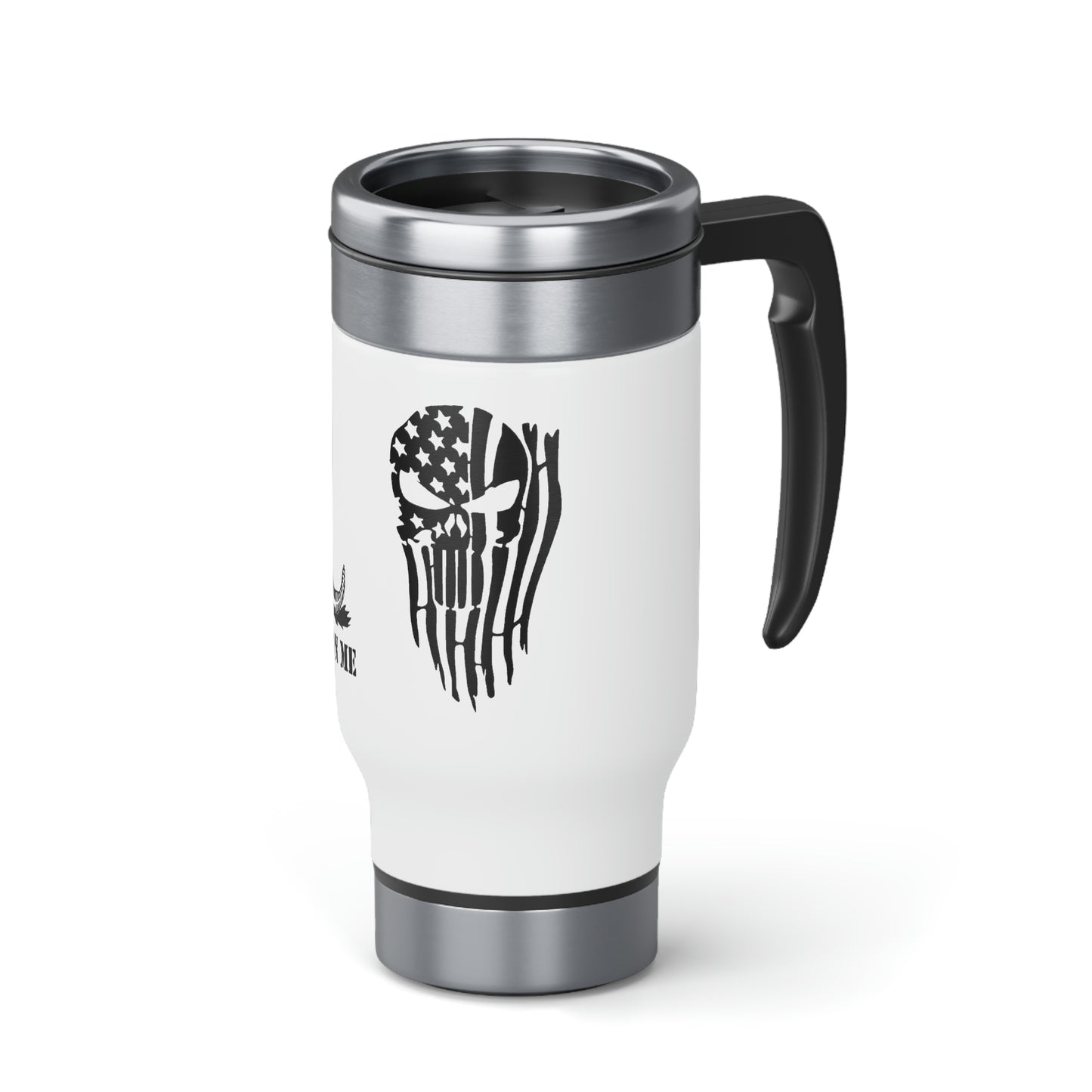 Don't Tread On Me / Punisher Stainless Steel Travel Mug with Handle, 14oz