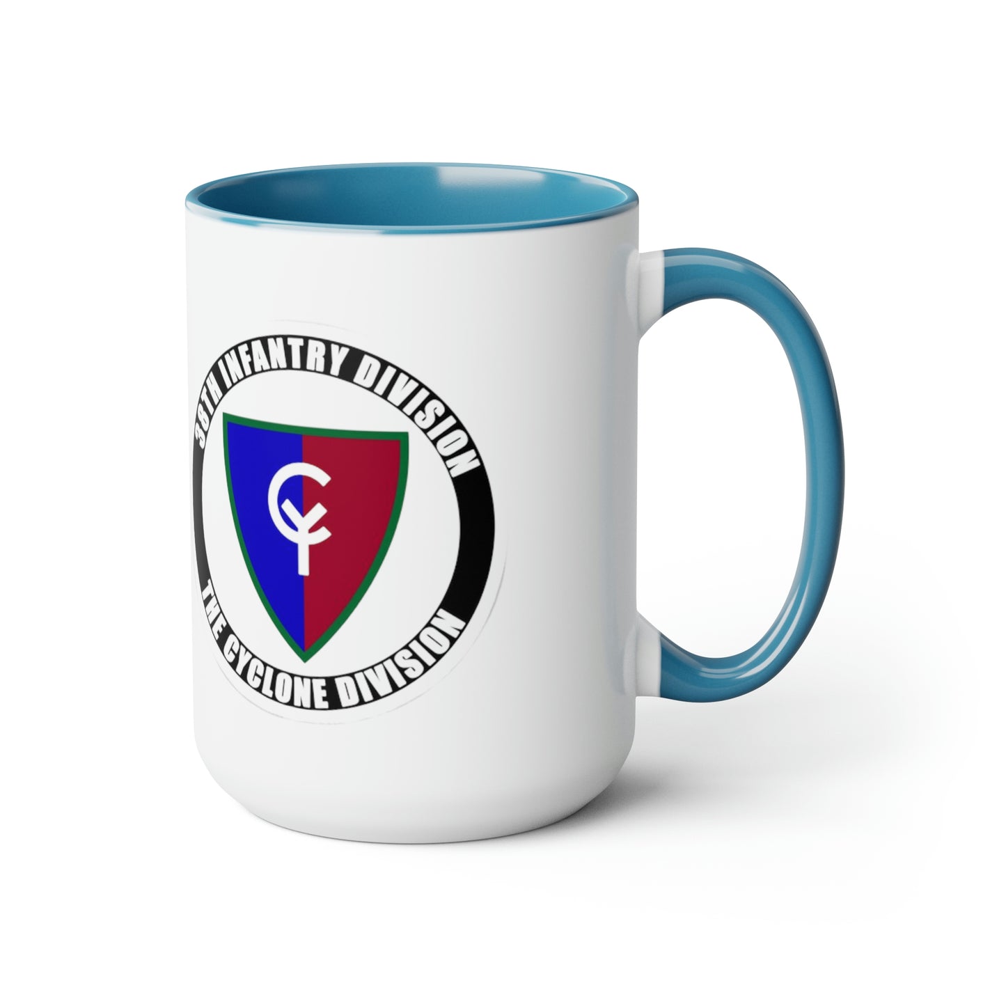 38th ID Cyclone Division Two-Tone Coffee Mugs, 15oz