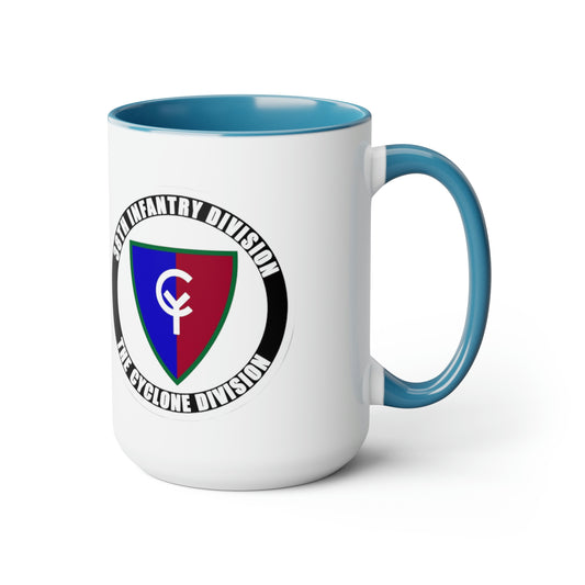 38th ID Cyclone Division Two-Tone Coffee Mugs, 15oz