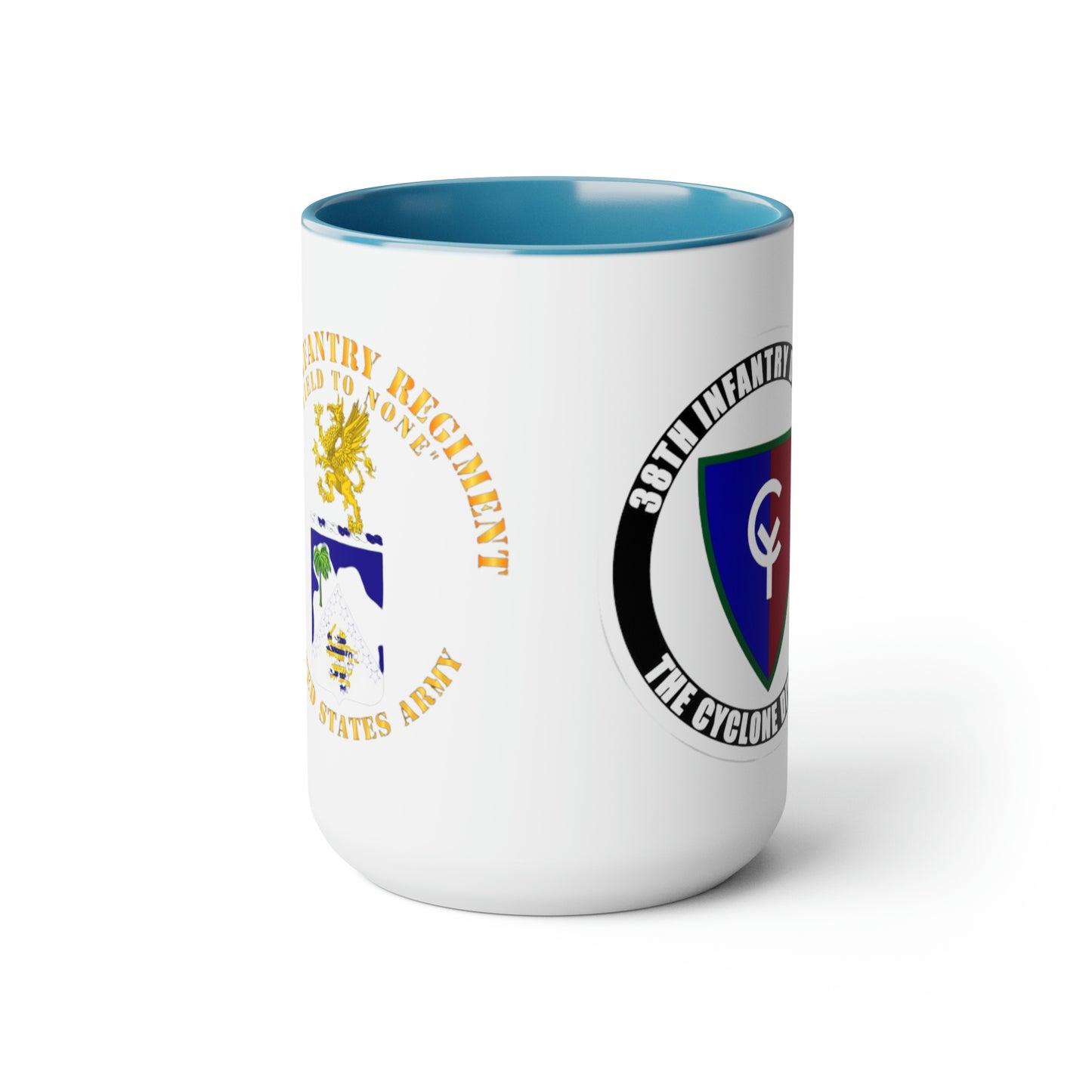 38th ID Cyclone Division Two-Tone Coffee Mugs, 15oz