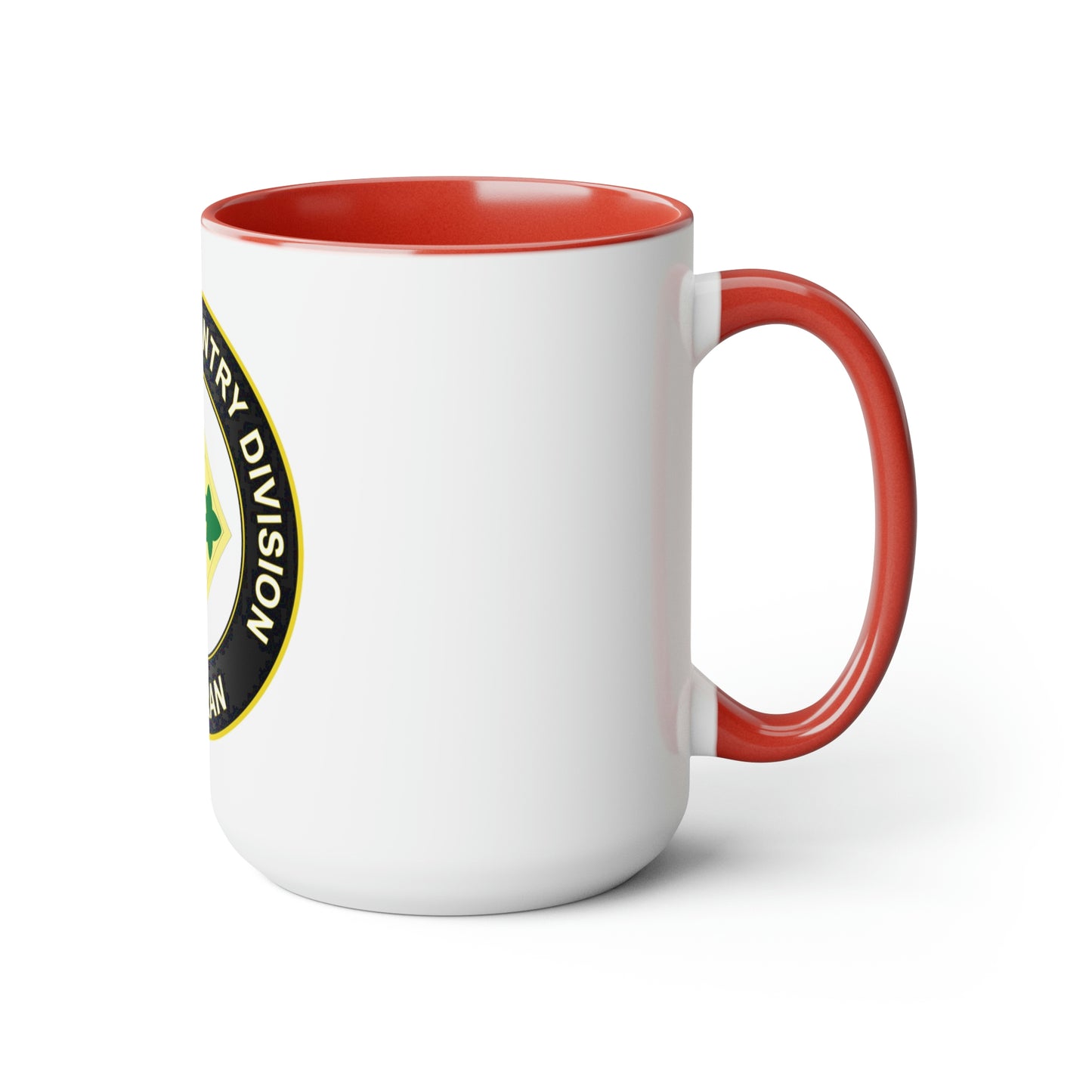 4th Infantry Division Two-Tone Coffee Mugs, 15oz