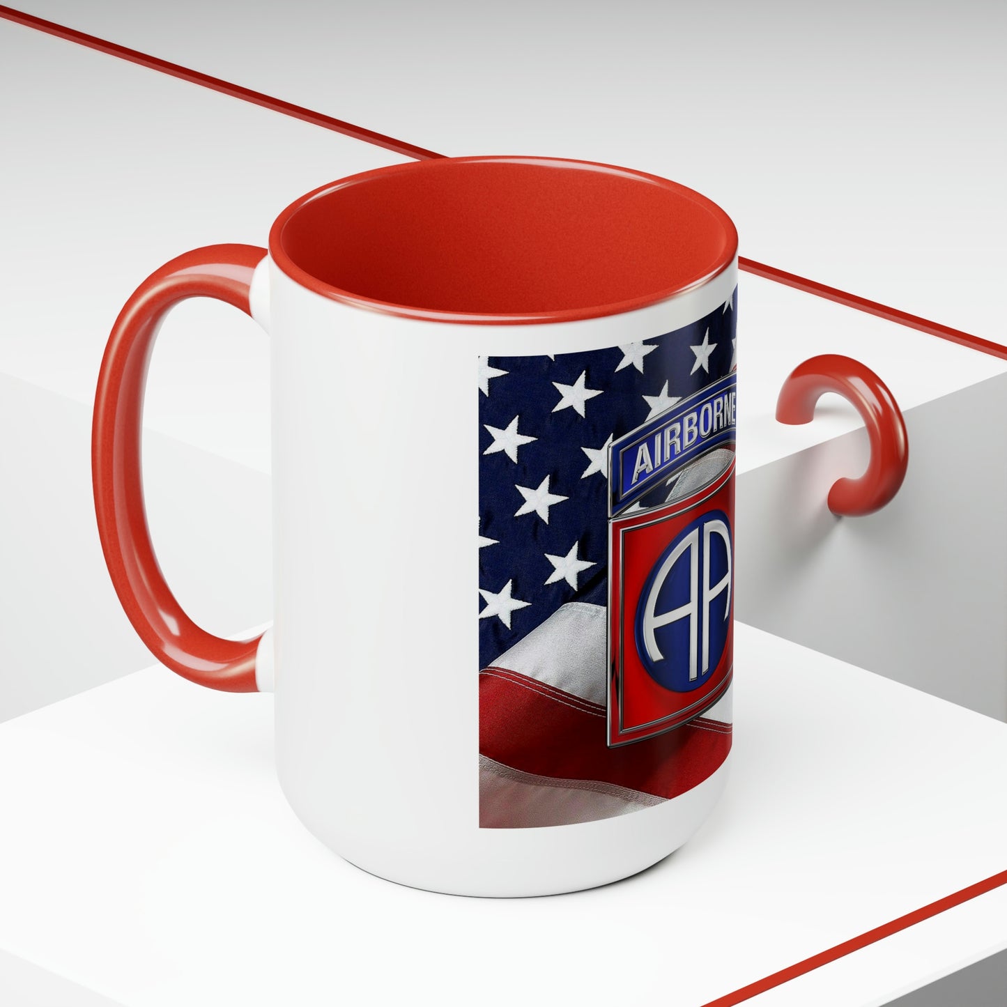 82nd Airborne Two-Tone Coffee Mugs, 15oz