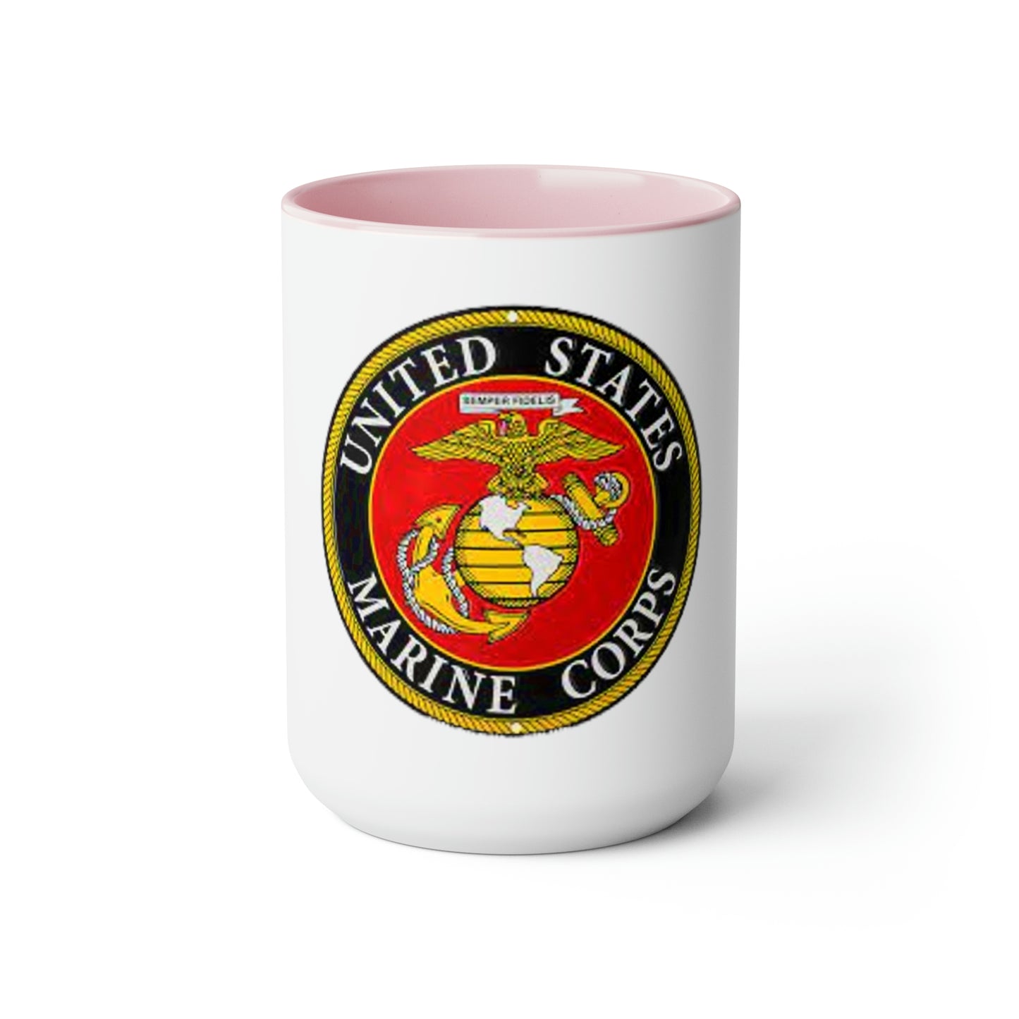 U.S. Marine Corp (Seal) Two-Tone Coffee Mugs, 15oz