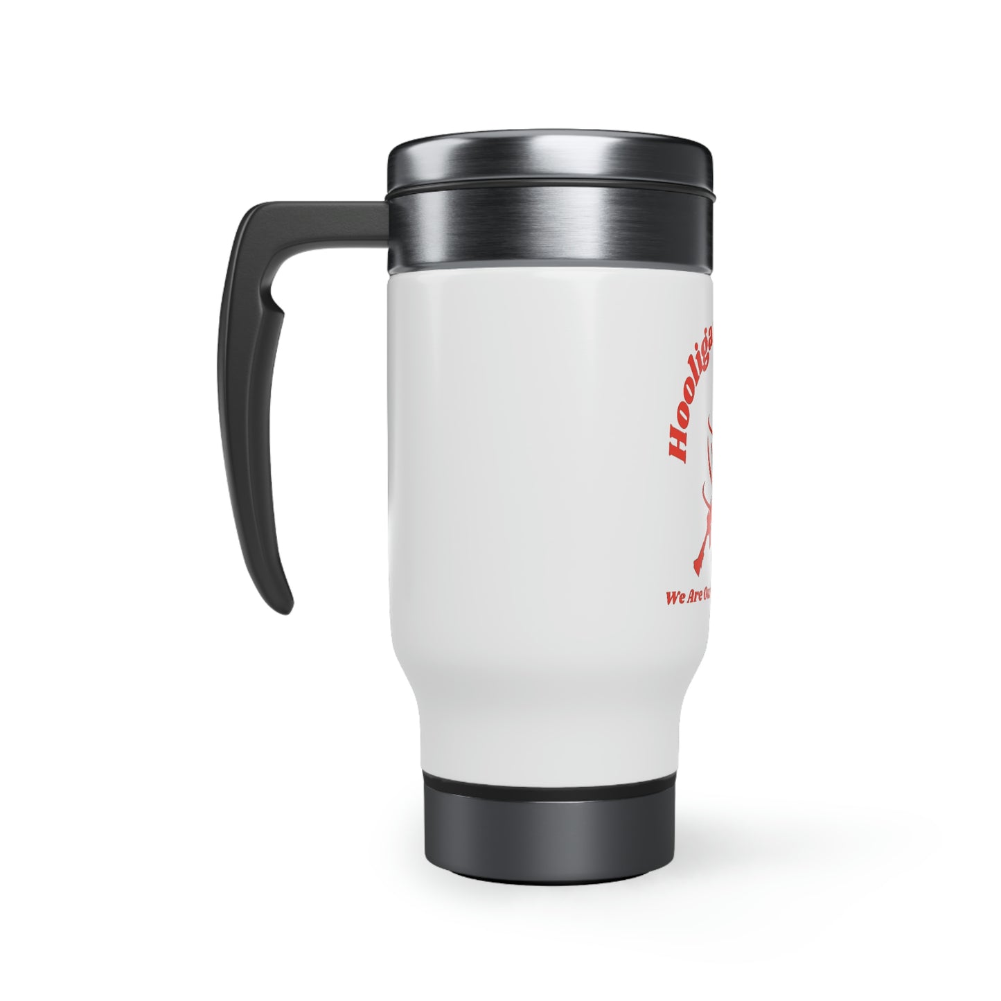 Hooligan Coffee Company Stainless Steel Travel Mug with Handle, 14oz