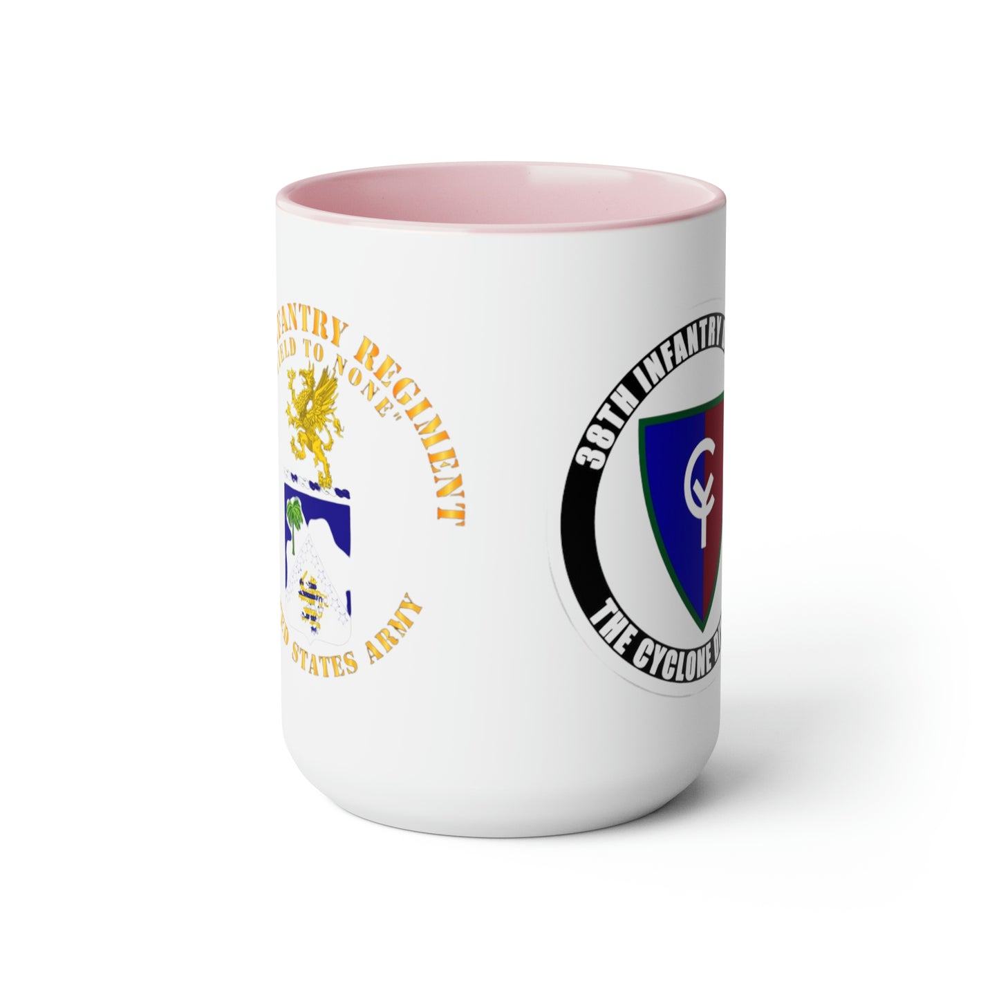 38th ID Cyclone Division Two-Tone Coffee Mugs, 15oz