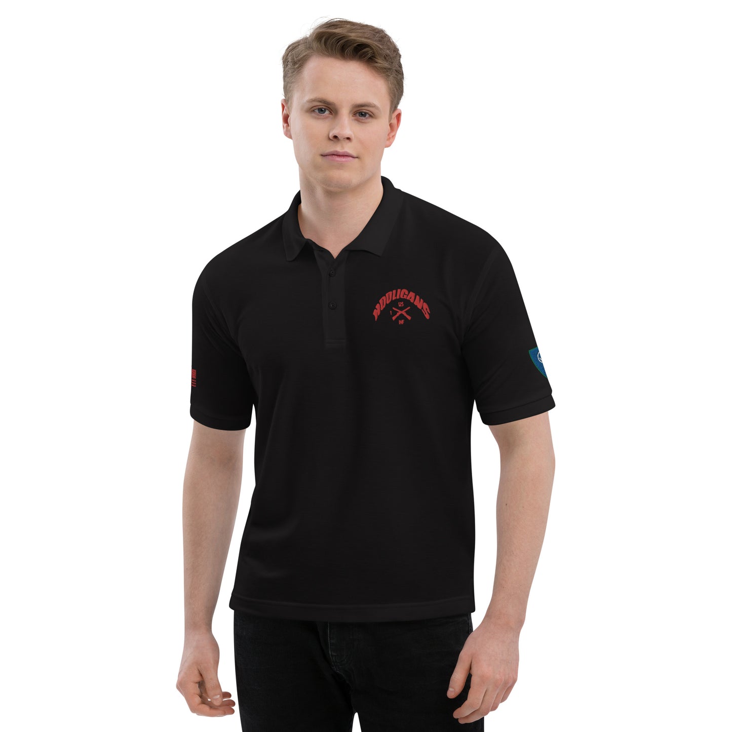 Embroidered Men's Premium Polo 38th ID