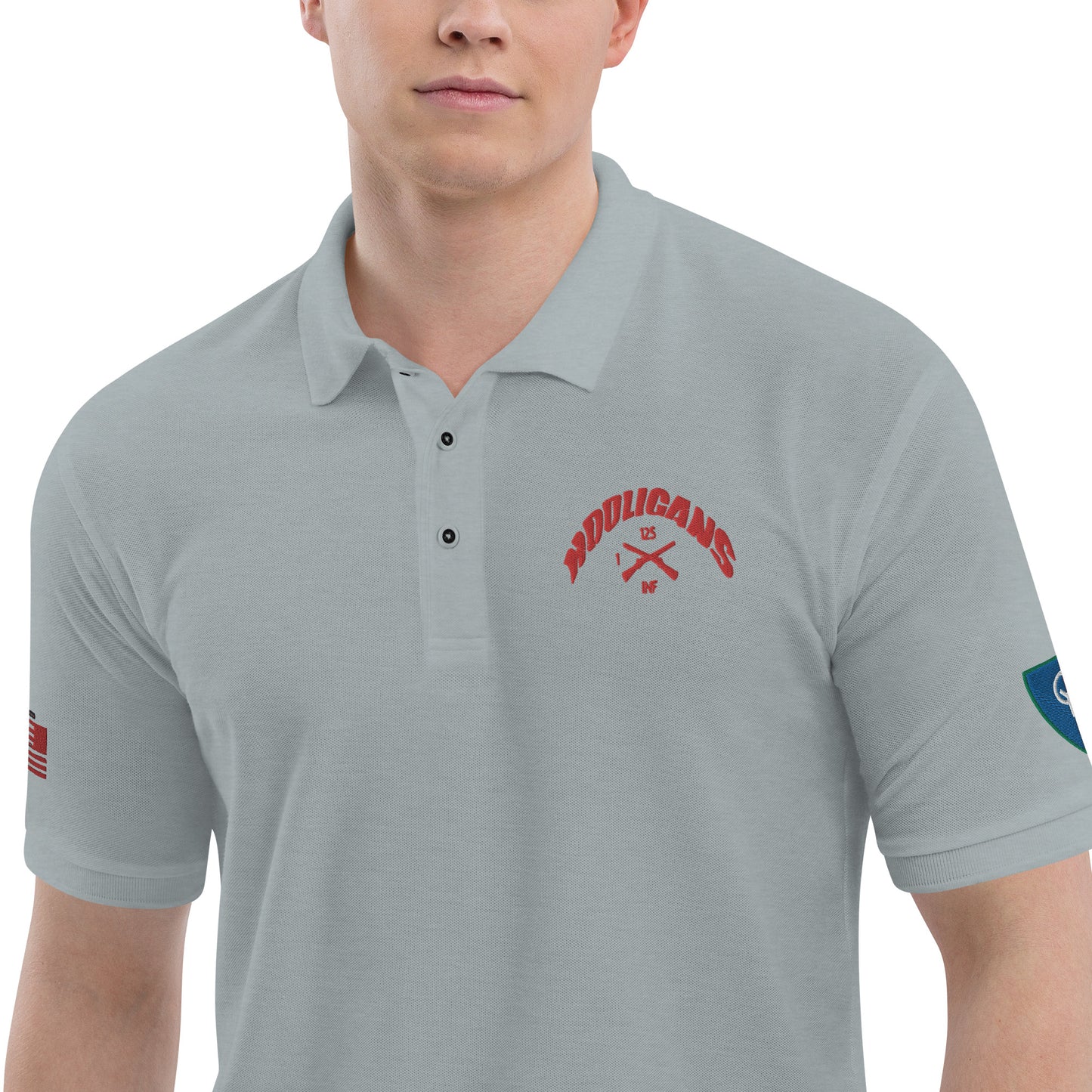 Embroidered Men's Premium Polo 38th ID