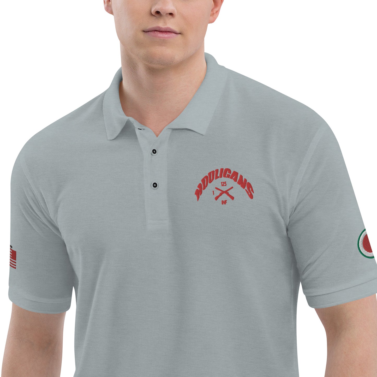 Embroidered Men's Premium Polo 37th ID