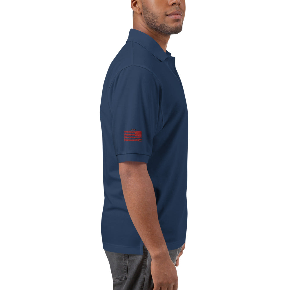 Embroidered Men's Premium Polo 37th ID