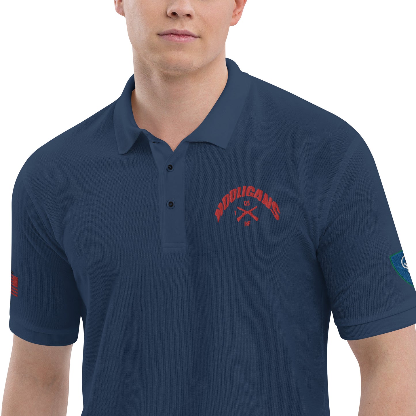 Embroidered Men's Premium Polo 38th ID