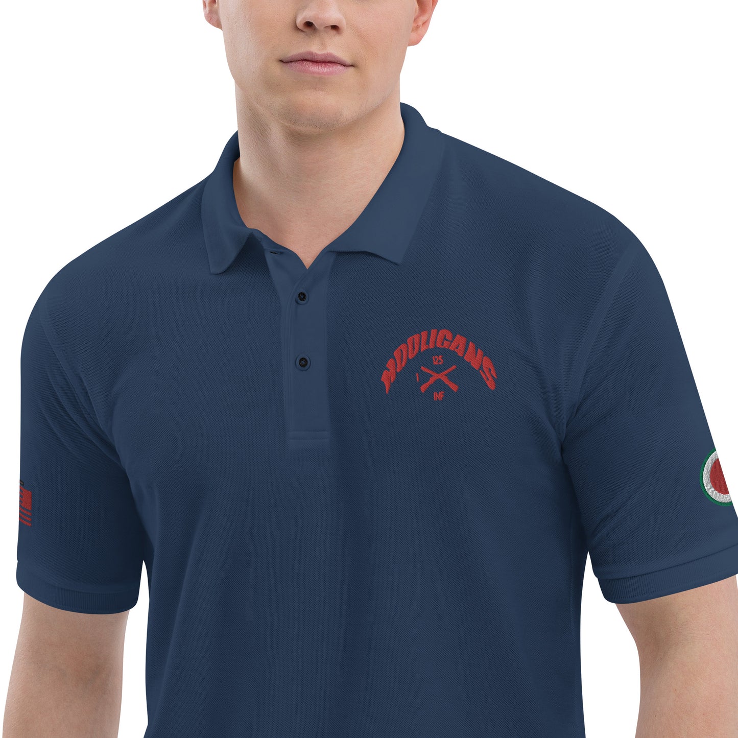 Embroidered Men's Premium Polo 37th ID