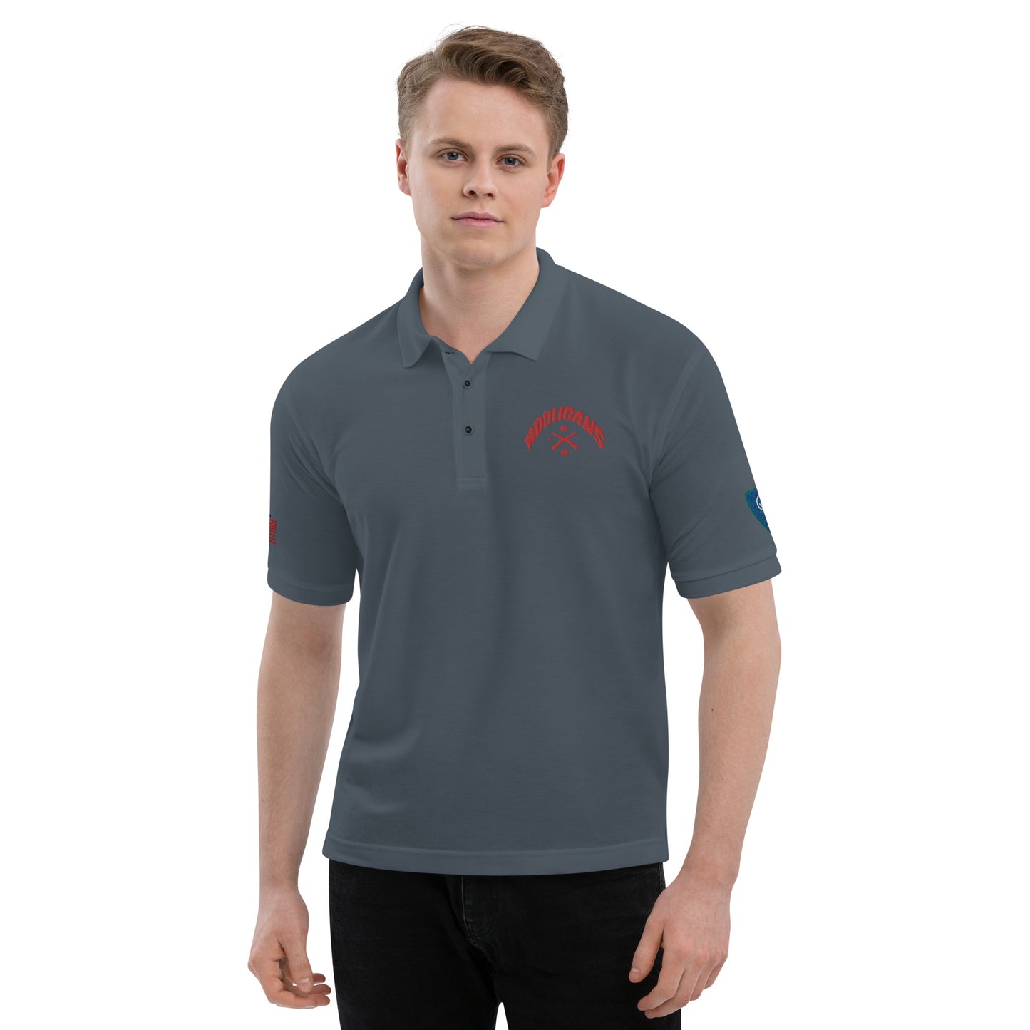 Embroidered Men's Premium Polo 38th ID