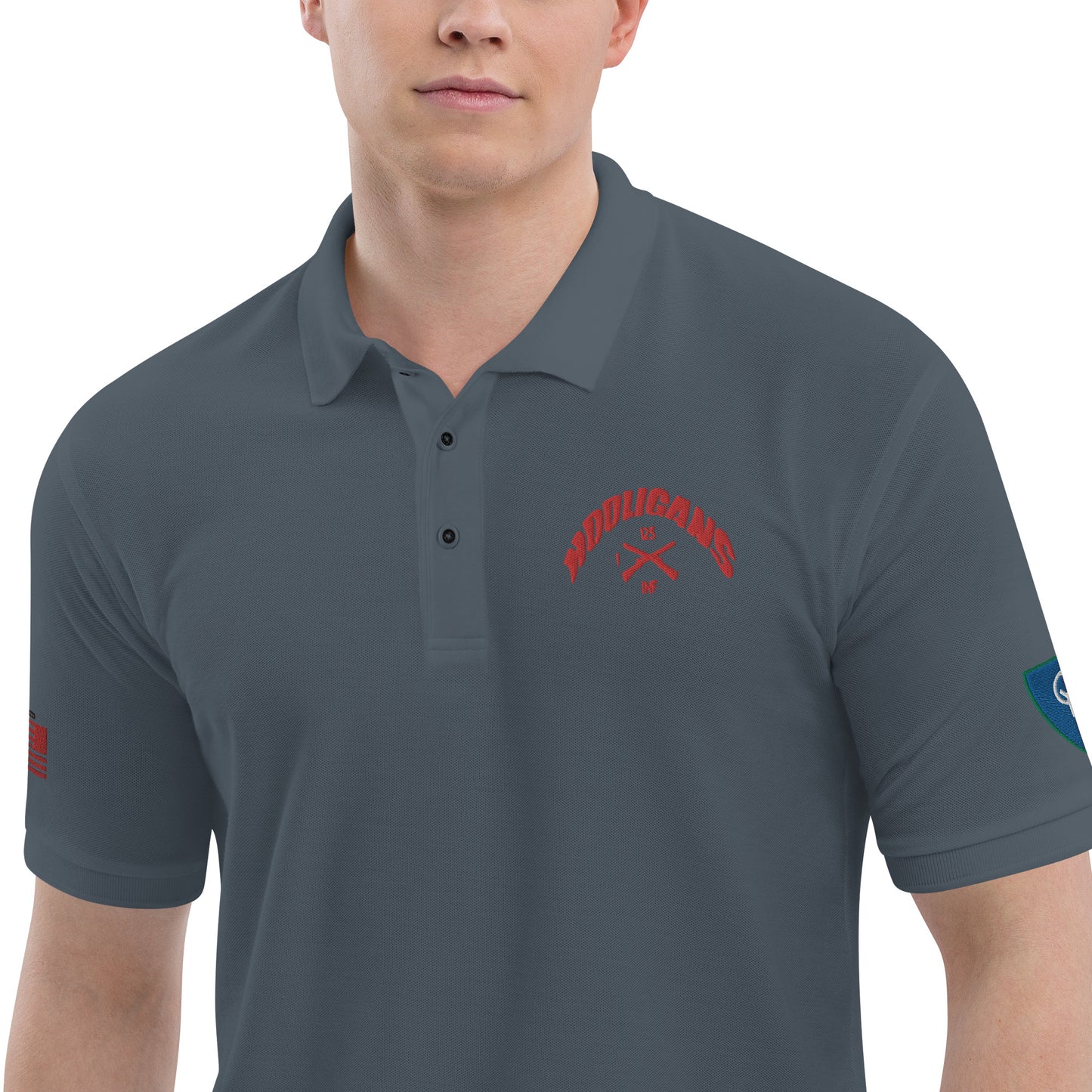 Embroidered Men's Premium Polo 38th ID