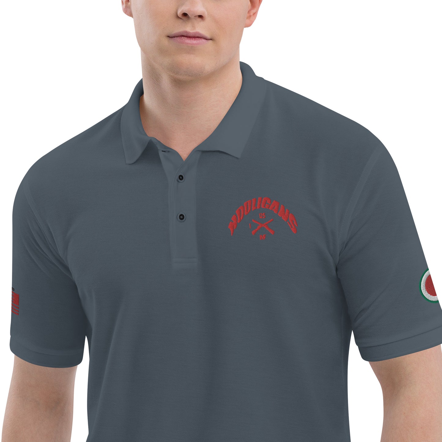 Embroidered Men's Premium Polo 37th ID