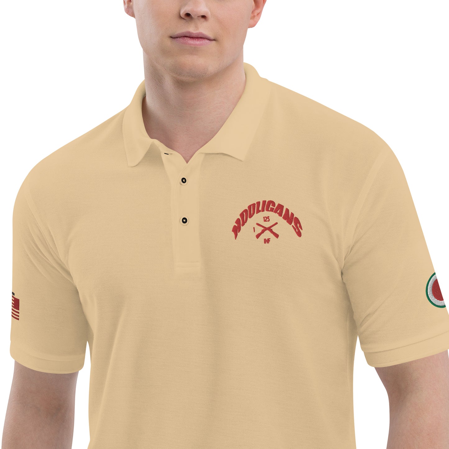 Embroidered Men's Premium Polo 37th ID