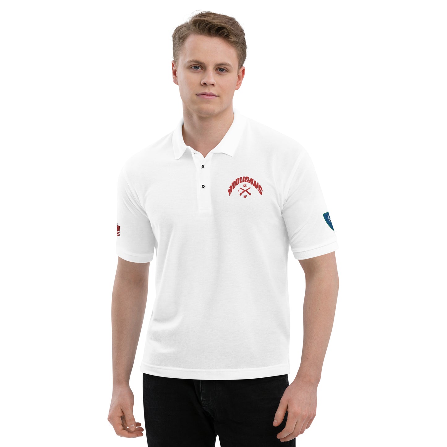 Embroidered Men's Premium Polo 38th ID