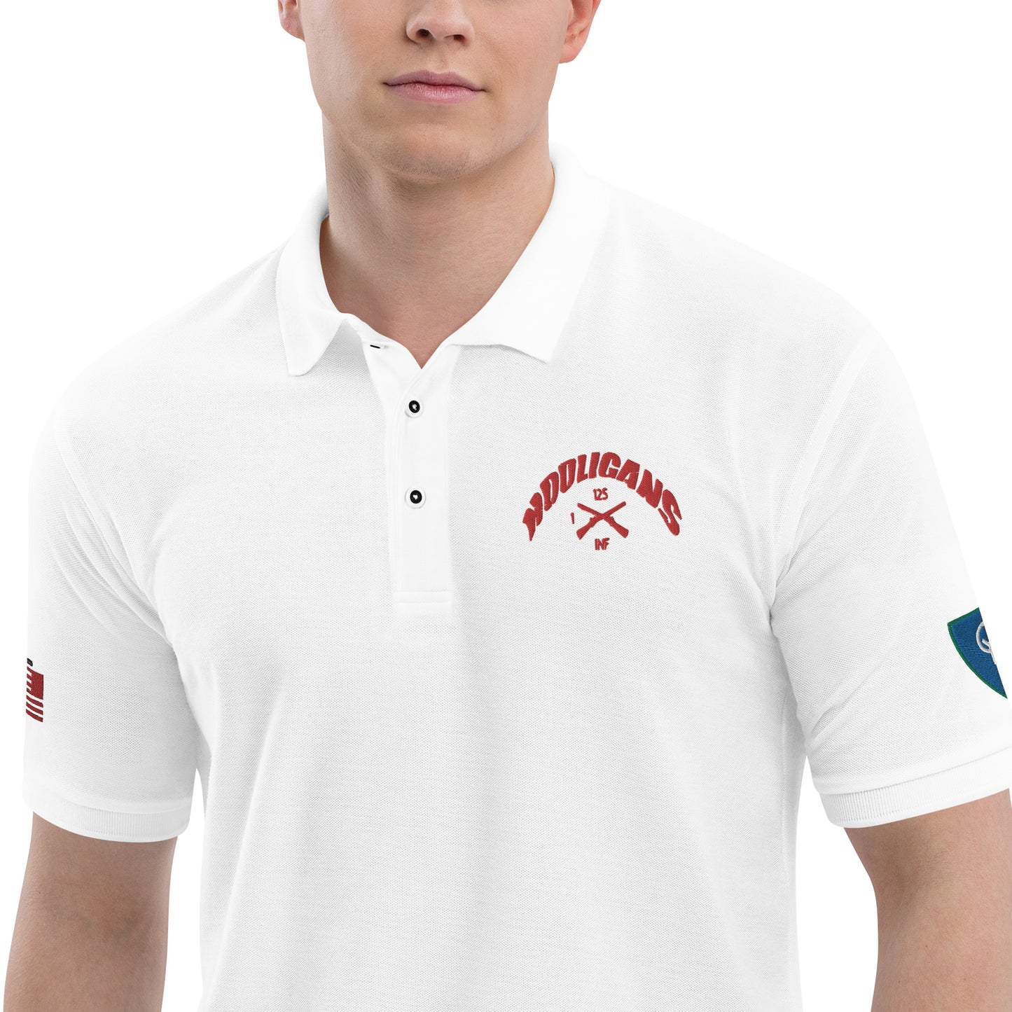 Embroidered Men's Premium Polo 38th ID