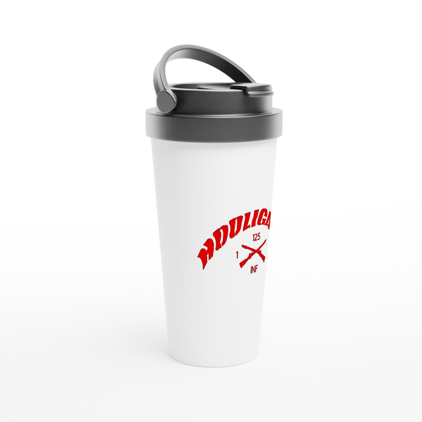 Hooligan White 15oz Stainless Steel Travel Mug