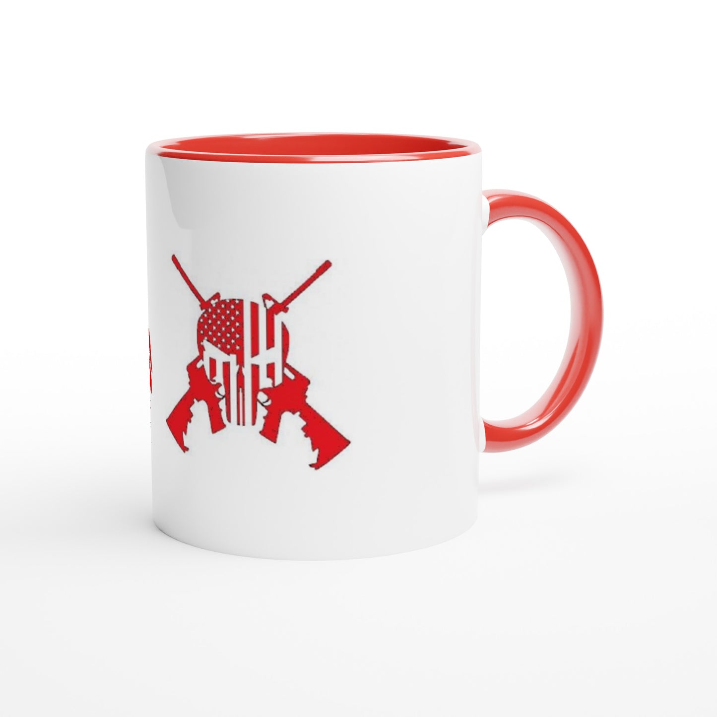 Hooligan/Punisher White 11oz Ceramic Mug with Red Inside