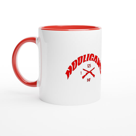 Hooligan/Punisher White 11oz Ceramic Mug with Red Inside