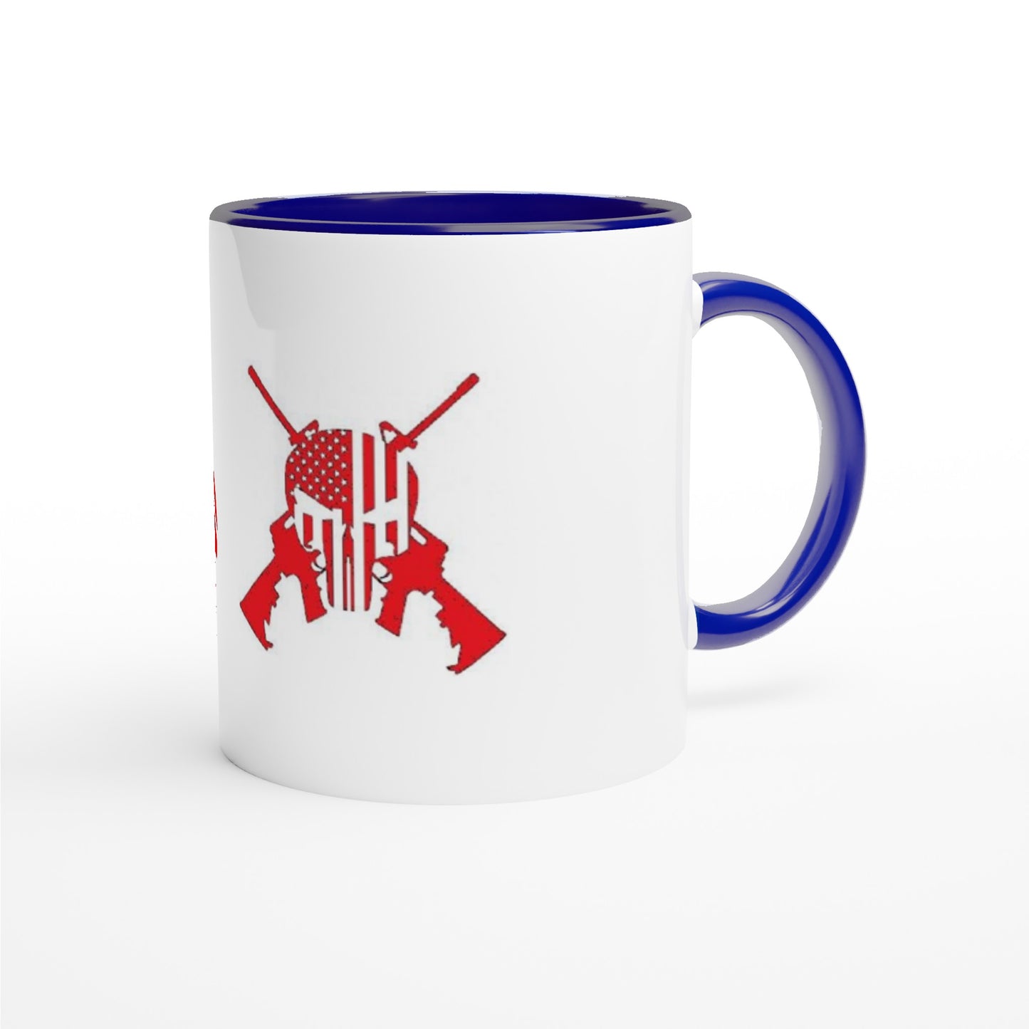 Hooligan/Punisher White 11oz Ceramic Mug with Blue Inside